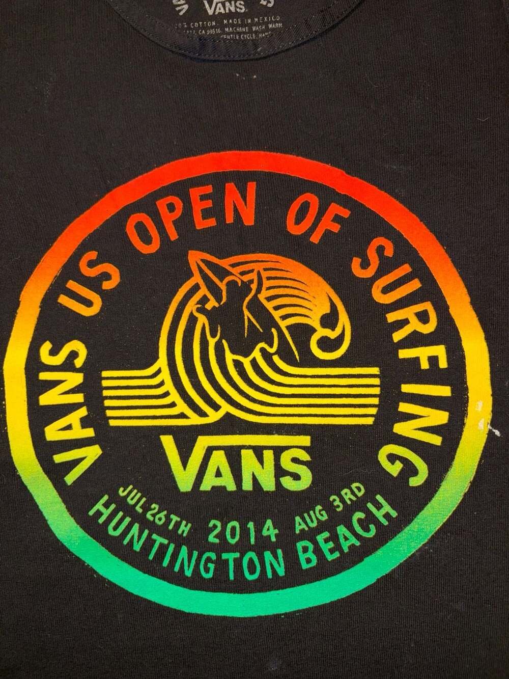 Vans US Open of Surfing 2014 Huntington Beach Tank Top Black Medium